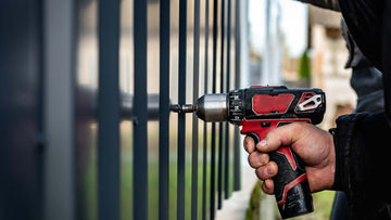Power tool working on fence installation
