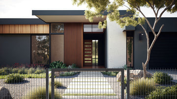 Modern home with clear view fencing