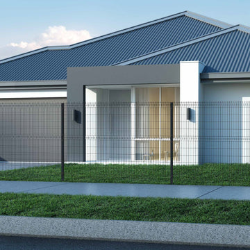 residential house white and grey with fence