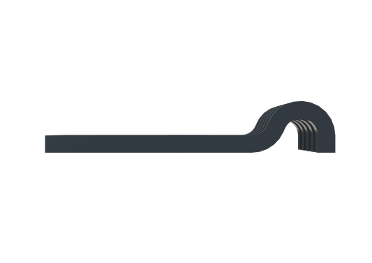 Brackets:Flat Max M8 RAL7021Galv +  PVC coated