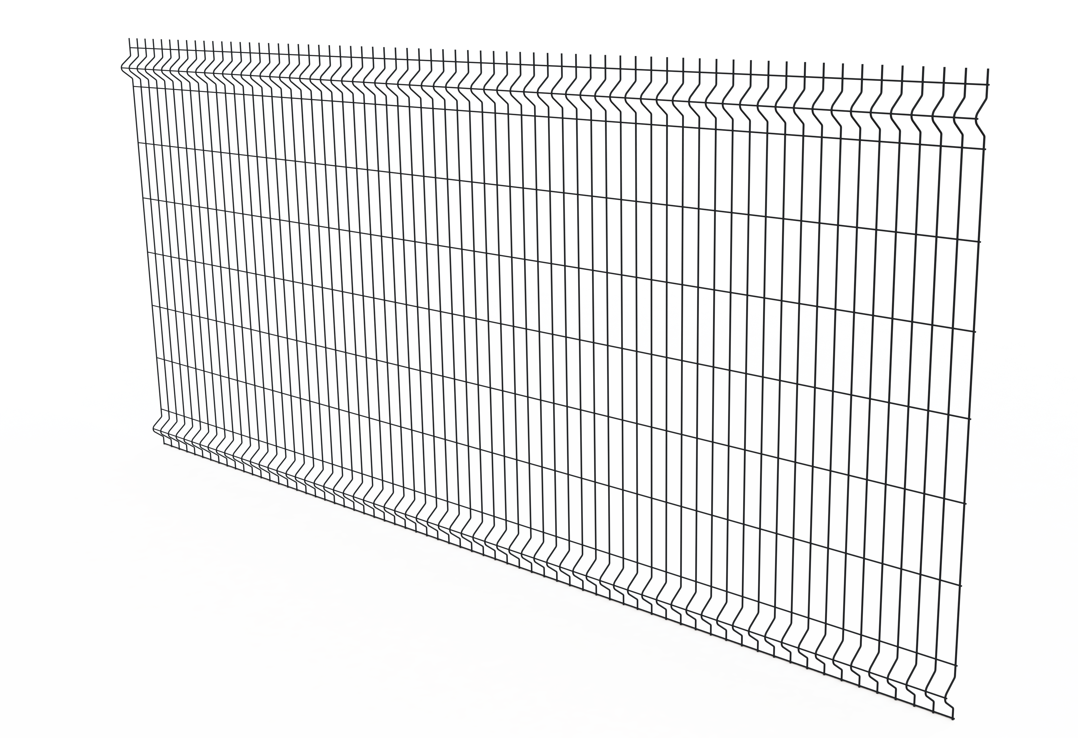 Inland Easyview - 2480(W) x 1130mm(H) 2V RAL7021 - 3D Fence