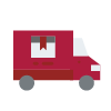 Delivery vehicle red icon