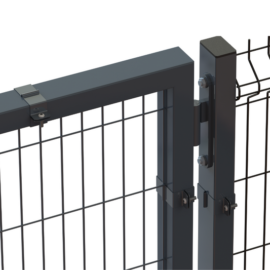 Easy-to-install outdoor gate focusing on the hinges